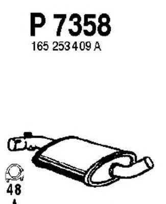P7358 FENNO Exhaust System Middle Silencer