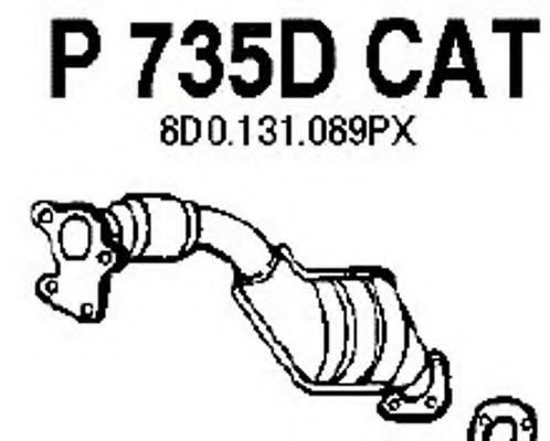 P735DCAT FENNO Exhaust System Catalytic Converter