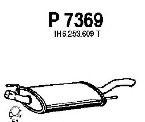 P7369 FENNO Exhaust System End Silencer