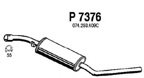 P7376 FENNO Exhaust System Middle Silencer