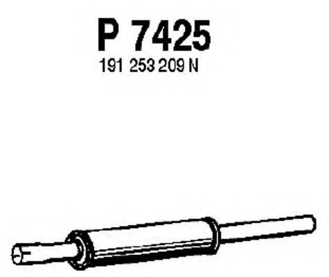 P7425 FENNO Exhaust System Middle Silencer