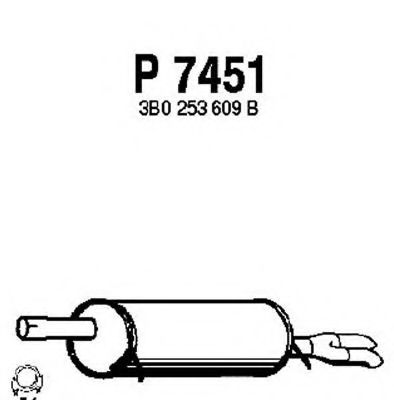P7451 FENNO Exhaust System End Silencer