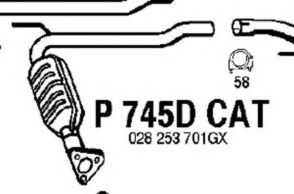 P745DCAT FENNO Exhaust Pipe