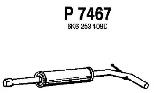 P7467 FENNO Exhaust System Middle Silencer