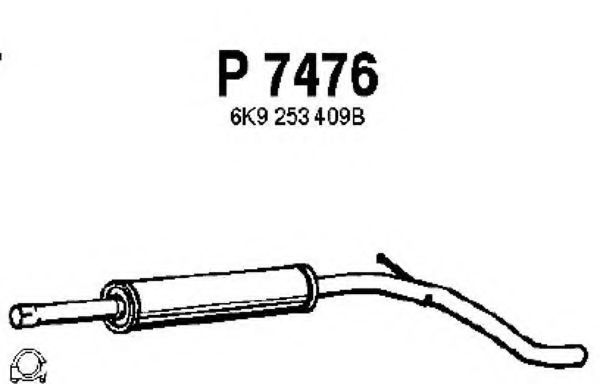 P7476 FENNO Exhaust System Middle Silencer