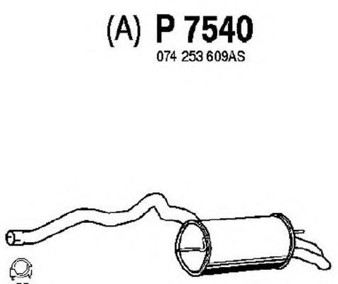 P7540 FENNO Exhaust System End Silencer