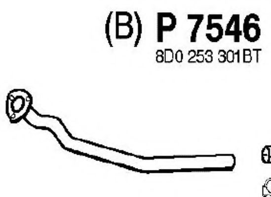 P7546 FENNO Exhaust System Exhaust Pipe