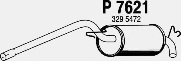 P7621 FENNO Exhaust System End Silencer
