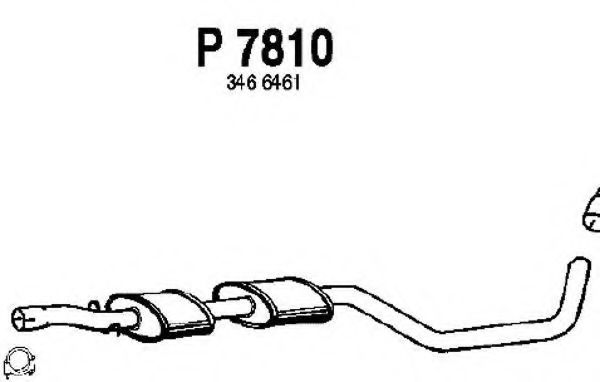 P7810 FENNO Exhaust System Middle Silencer