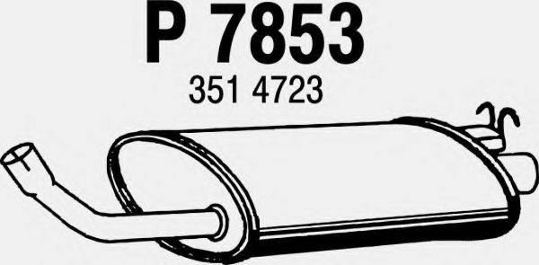 P7853 FENNO Система выпуска ОГ Глушитель выхлопных газов конечный