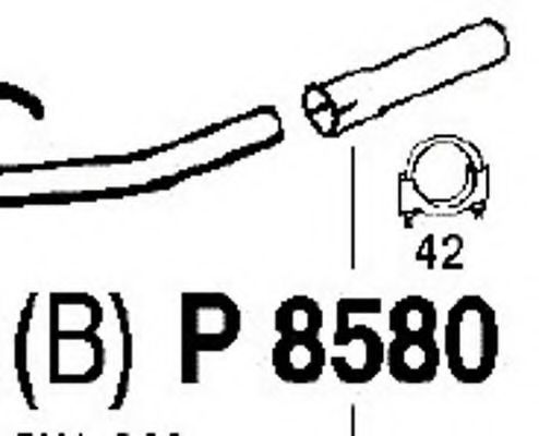 P8580 FENNO Warning Contact, brake pad wear
