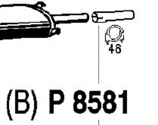P8581 FENNO Warning Contact, brake pad wear