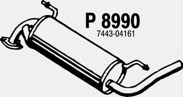 P8990 FENNO Exhaust System End Silencer