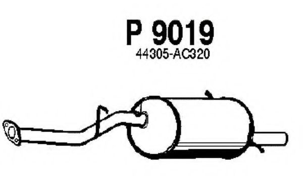 P9019 FENNO Система выпуска ОГ Глушитель выхлопных газов конечный