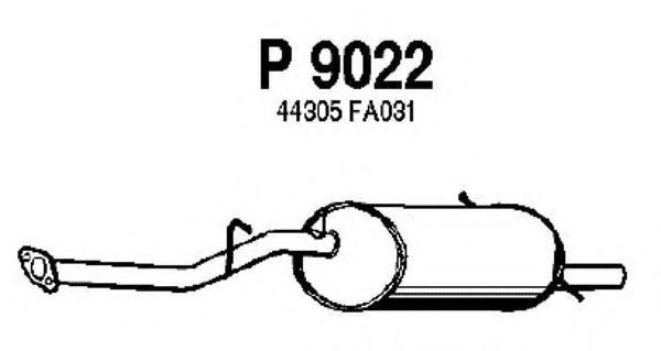 P9022 FENNO Exhaust System End Silencer