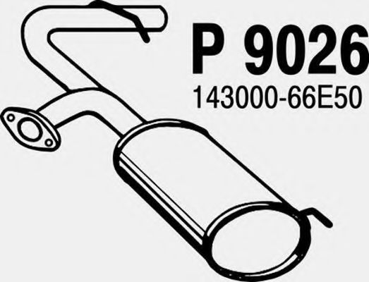 P9026 FENNO Exhaust System End Silencer