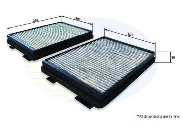 EKF110A COMLINE Heating / Ventilation Filter, interior air