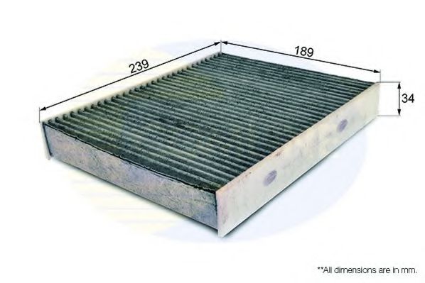 EKF121A COMLINE Heating / Ventilation Filter, interior air