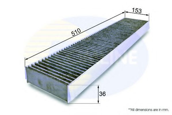 EKF155A COMLINE Heating / Ventilation Filter, interior air