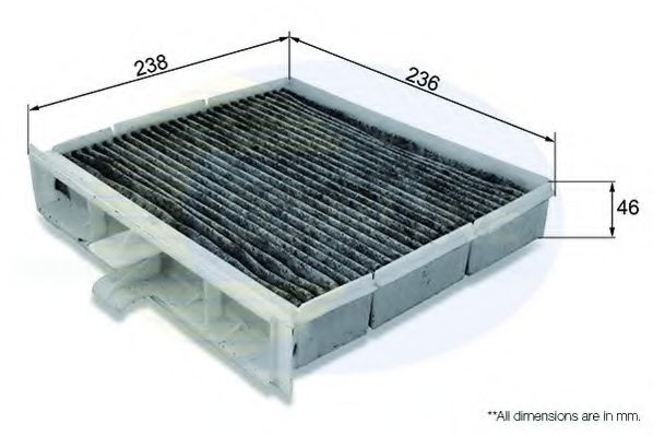 EKF157A COMLINE Heating / Ventilation Filter, interior air