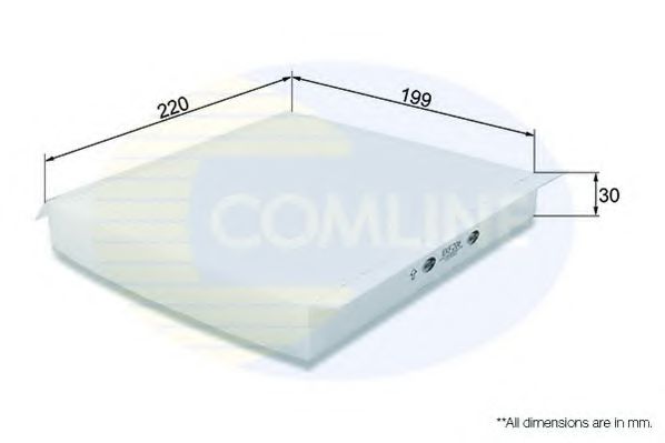 EKF206 COMLINE Heating / Ventilation Filter, interior air