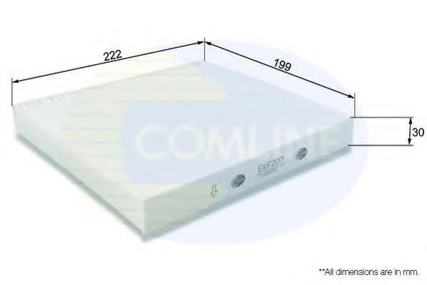EKF207 COMLINE Filter, interior air