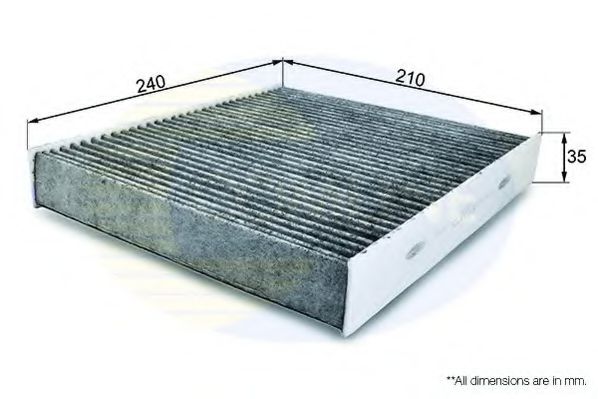 EKF161A COMLINE Heating / Ventilation Filter, interior air
