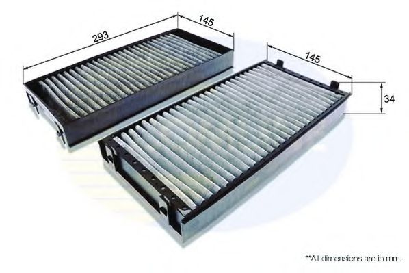 EKF171A COMLINE Heating / Ventilation Filter, interior air