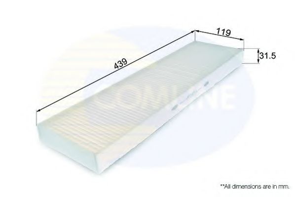 EKF180 COMLINE Heating / Ventilation Filter, interior air