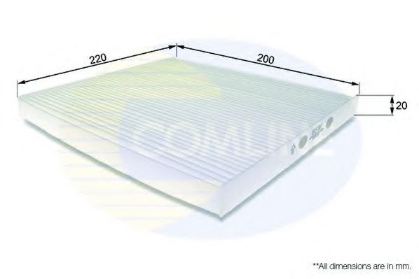 EKF187 COMLINE Heating / Ventilation Filter, interior air