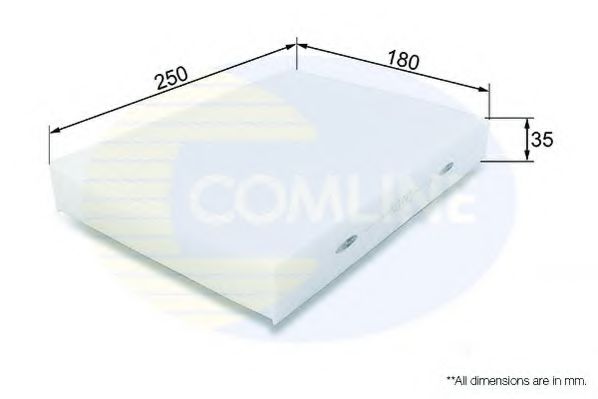 EKF386 COMLINE Heating / Ventilation Filter, interior air