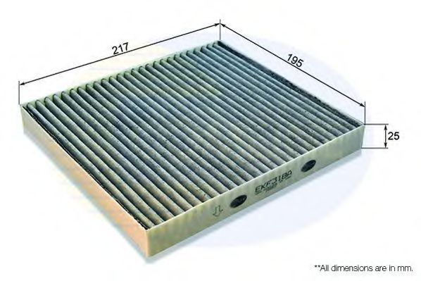 EKF318A COMLINE Heating / Ventilation Filter, interior air