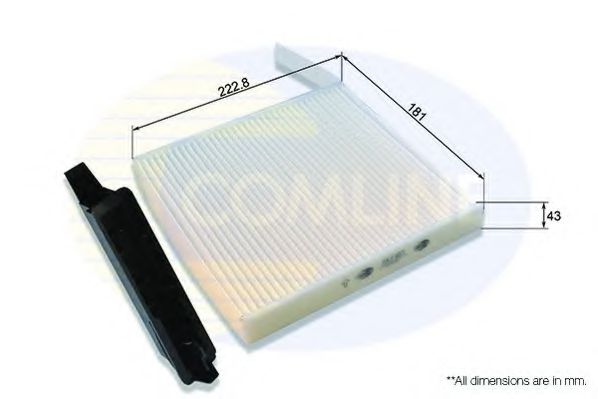 EKF183 COMLINE Heating / Ventilation Filter, interior air