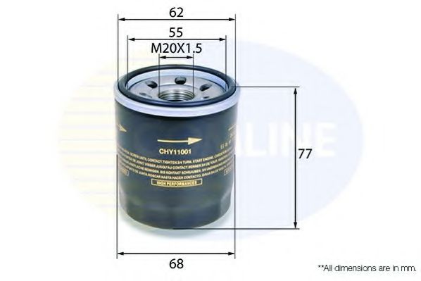 CHY11001 COMLINE Lubrication Oil Filter