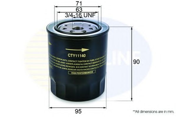 CTY11140 COMLINE Lubrication Oil Filter