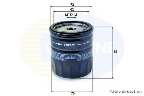 EOF002 COMLINE Lubrication Oil Filter