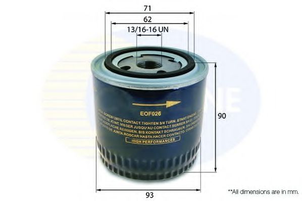 EOF026 COMLINE Lubrication Oil Filter