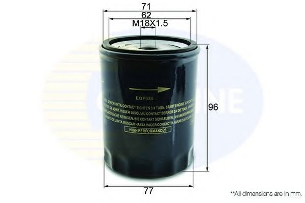 EOF035 COMLINE Lubrication Oil Filter