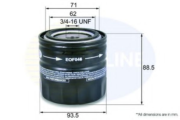 EOF046 COMLINE Lubrication Oil Filter