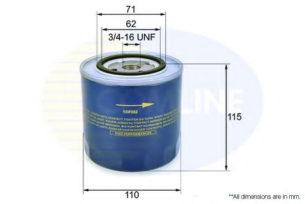 EOF052 COMLINE Oil Filter