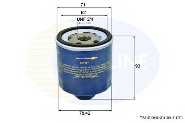 EOF061 COMLINE Oil Filter