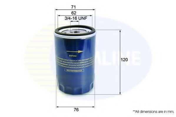 EOF062 COMLINE Lubrication Oil Filter