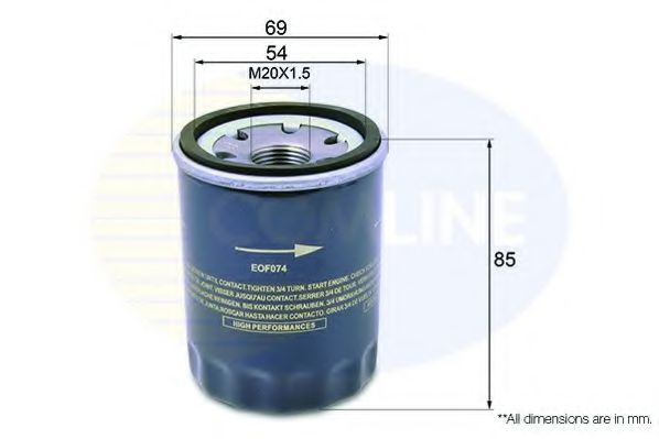 EOF074 COMLINE Lubrication Oil Filter
