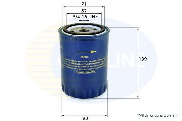 EOF078 COMLINE Oil Filter