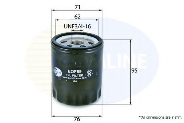 EOF089 COMLINE Lubrication Oil Filter