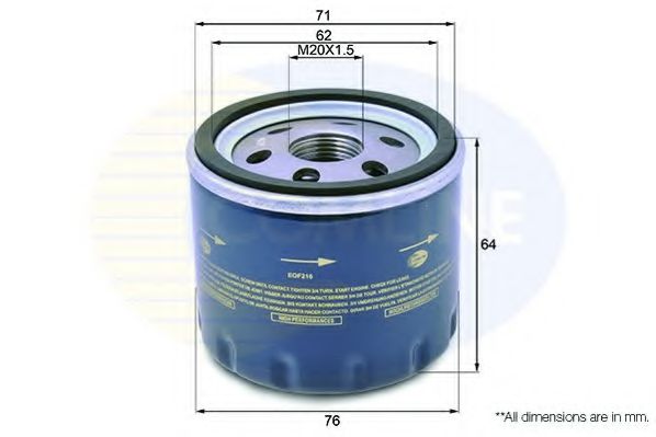 EOF216 COMLINE Lubrication Oil Filter