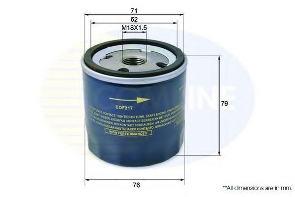 EOF217 COMLINE Lubrication Oil Filter