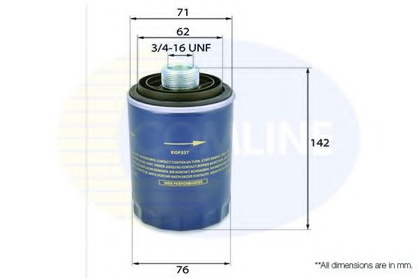EOF227 COMLINE Lubrication Oil Filter