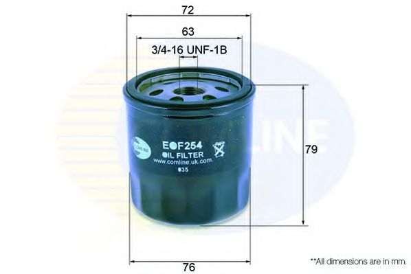 EOF254 COMLINE Lubrication Oil Filter