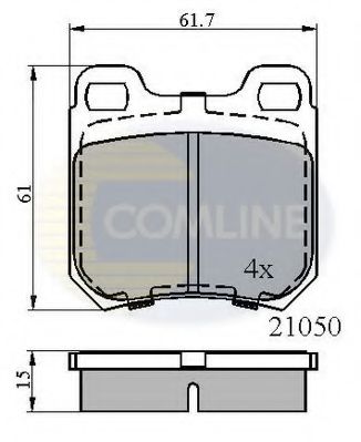 CBP0741 COMLINE Brake Pad Set, disc brake